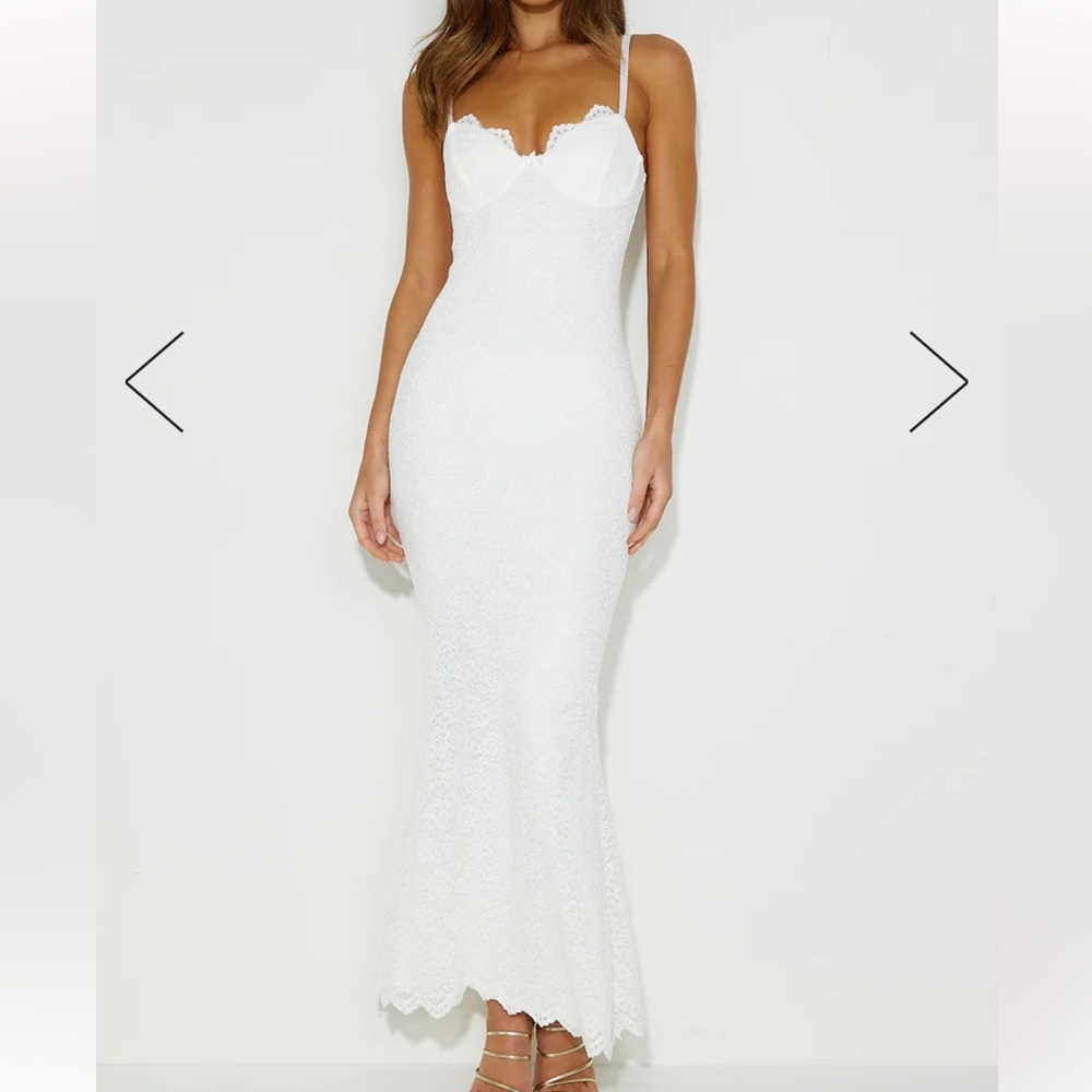 Hello Molly FATES DREAM LACE MAXI DRESS WHITE